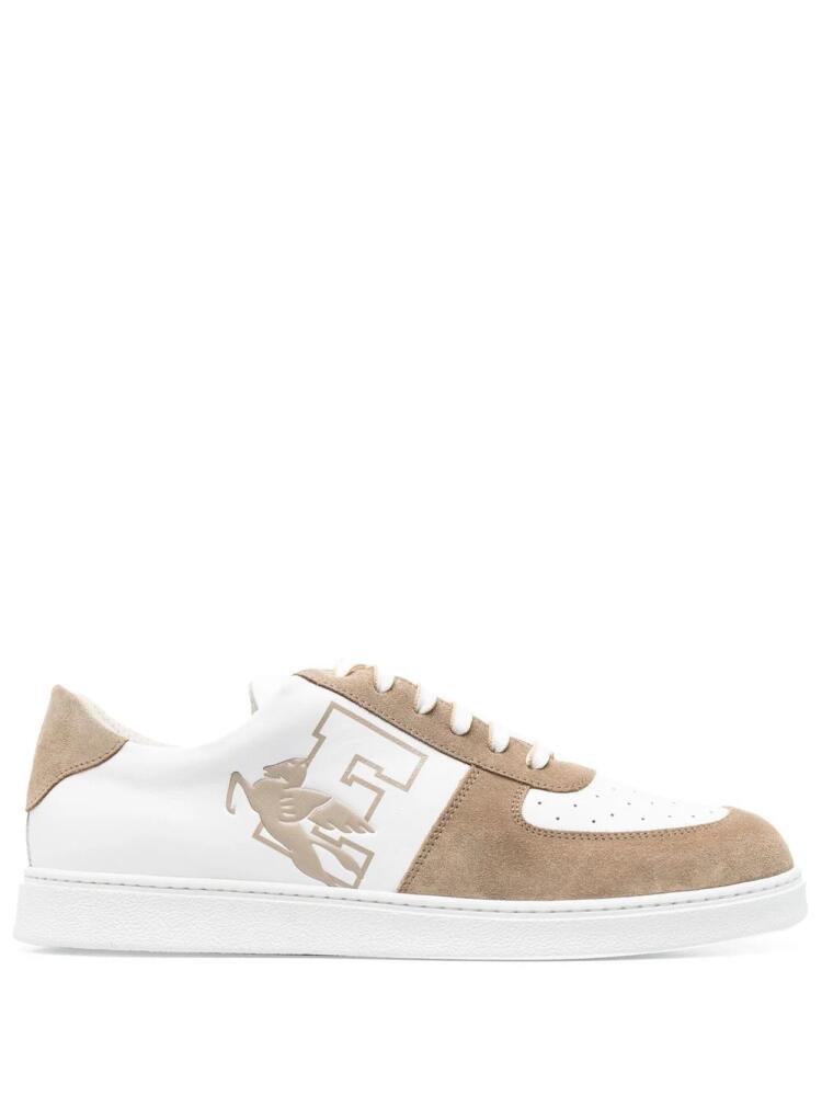 ETRO Pegaso panelled low-top sneakers - White Cover