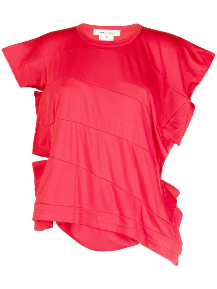 Comme Des Garçons asymmetric panelled T-shirt - Red Cover