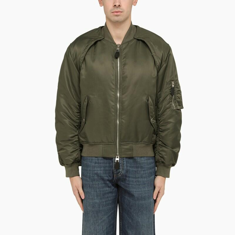 Alexander McQueen Convertible khaki nylon bomber jacket Cover