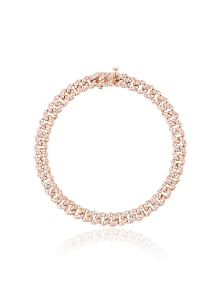 SHAY Mini Pave Link diamond bracelet - Pink Cover