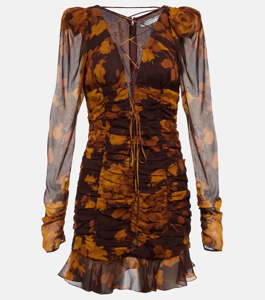 Alessandra Rich Floral silk georgette minidress Cover