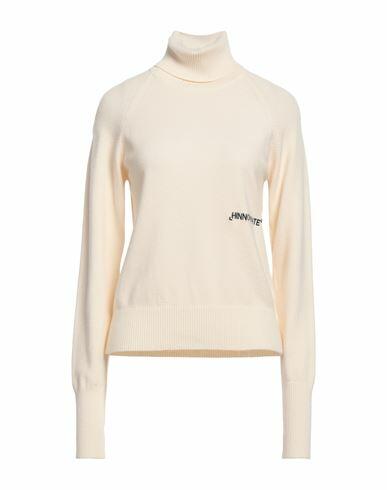 Hinnominate Woman Turtleneck Cream Viscose, Polyester, Polyamide Cover