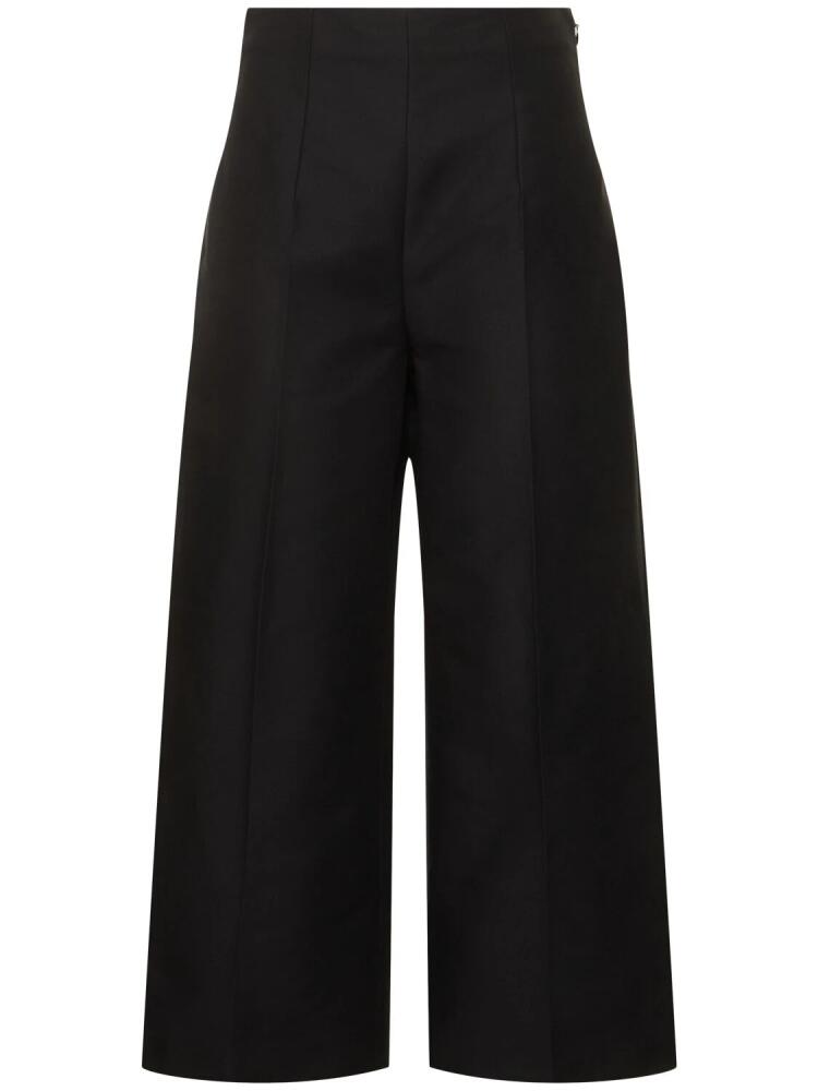 MARNI Cotto Cady High Waist Wide Cropped Pants Cover