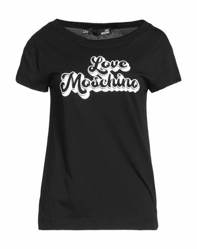 Love Moschino Woman T-shirt Black Cotton, Elastane Cover