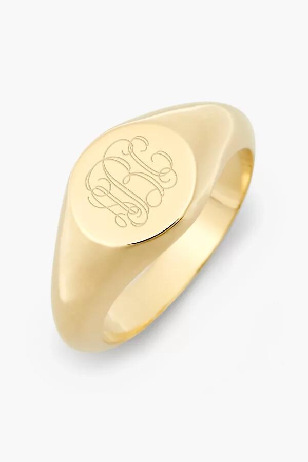 brook & york Custom Monogram Petite Signet Ring Cover