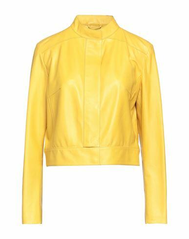 Desa 1972 Woman Jacket Yellow Soft Leather Cover