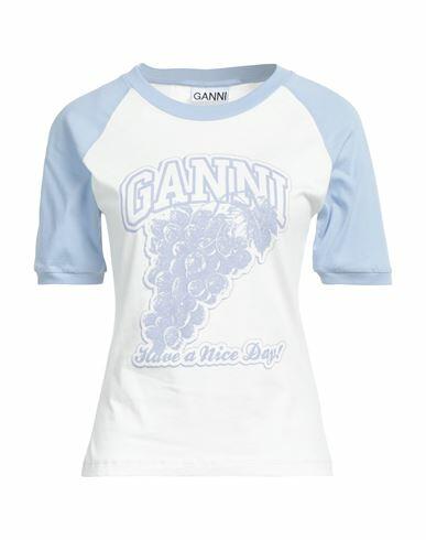 Ganni Woman T-shirt White Organic cotton Cover