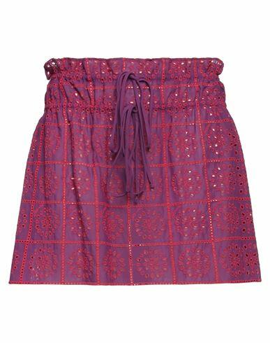 Ganni Woman Mini skirt Mauve Organic cotton Cover