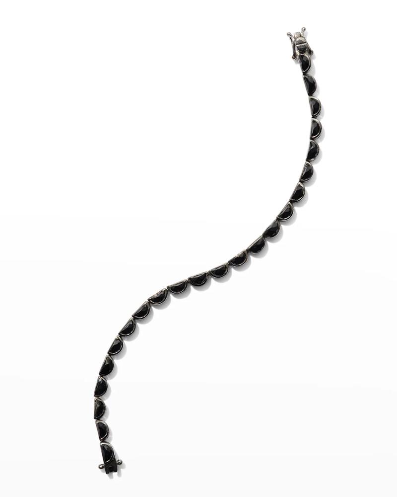 NAKARD Small Scallop Tennis Bracelet in Black Spinel Cover