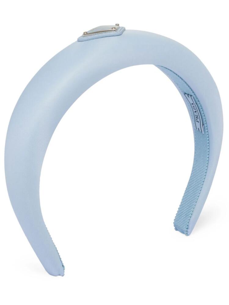 Prada Re-Nylon logo-plaque headband - Blue Cover