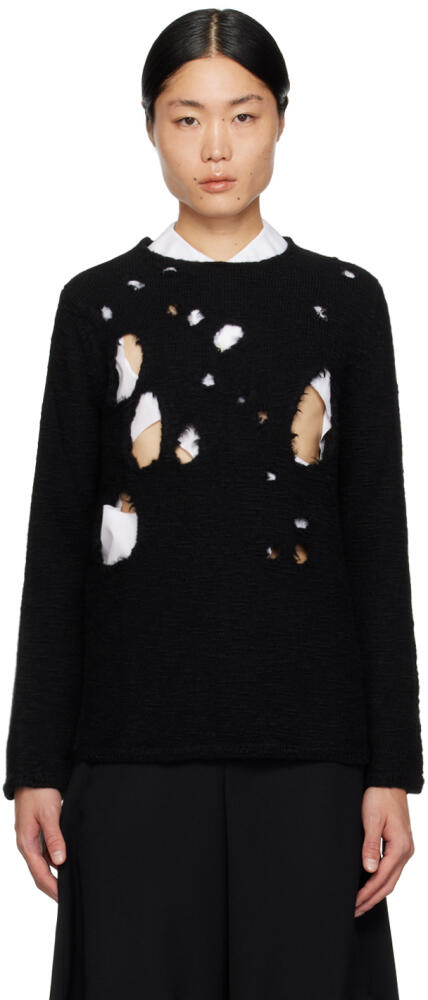 Black Comme des Garçons Black Distressed Sweater Cover