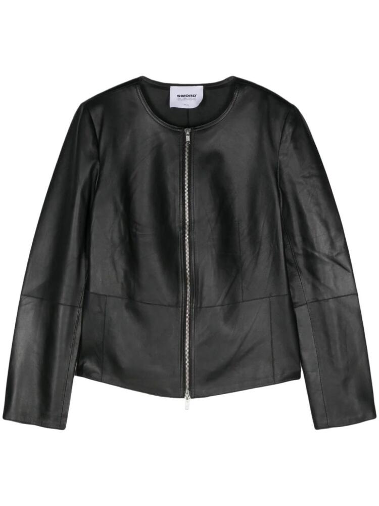 S.W.O.R.D 6.6.44 leather zipped jacket - Black Cover