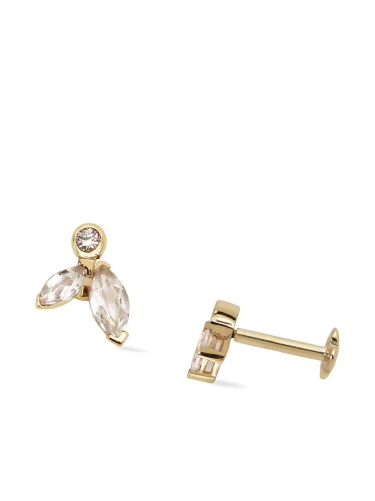 Lark & Berry 14kt yellow gold Veto diamond and sapphire earring Cover