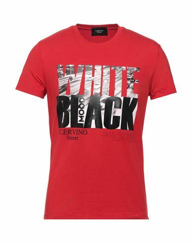 Ermanno Scervino Man T-shirt Red Cotton, Elastane Cover