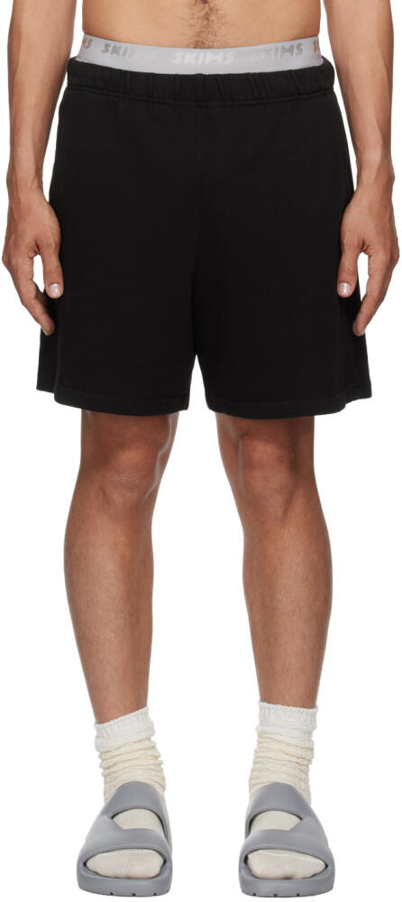 SKIMS Black Terry Classic Shorts Cover