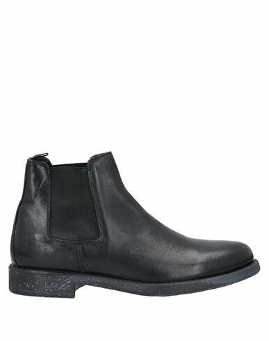 Grey Daniele Alessandrini Man Ankle boots Black Soft Leather Cover