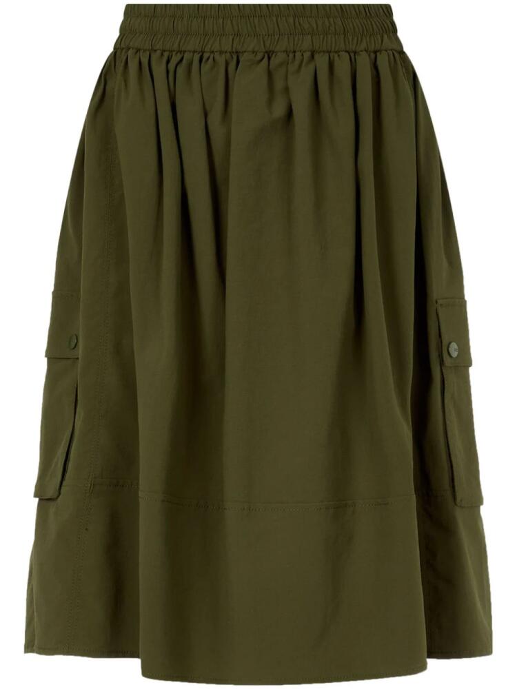 STUDIO TOMBOY elasticated-waist cargo midi skirt - Green Cover