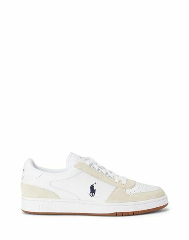 Polo Ralph Lauren Court Leather & Suede Sneaker Man Sneakers White Soft Leather Cover