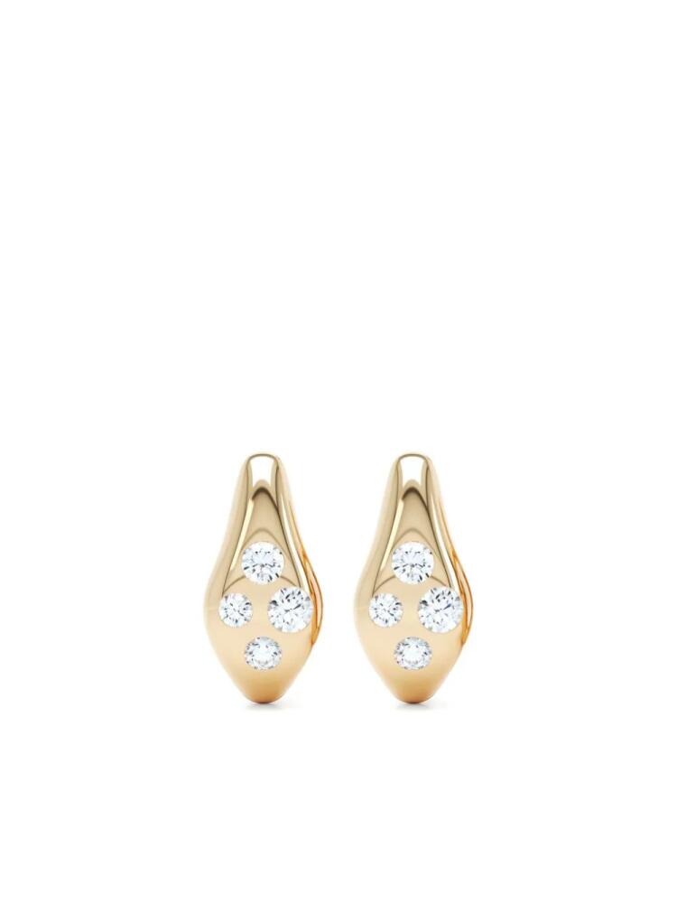 LOEV 14kt recycled yellow gold Curve diamond earrings Cover