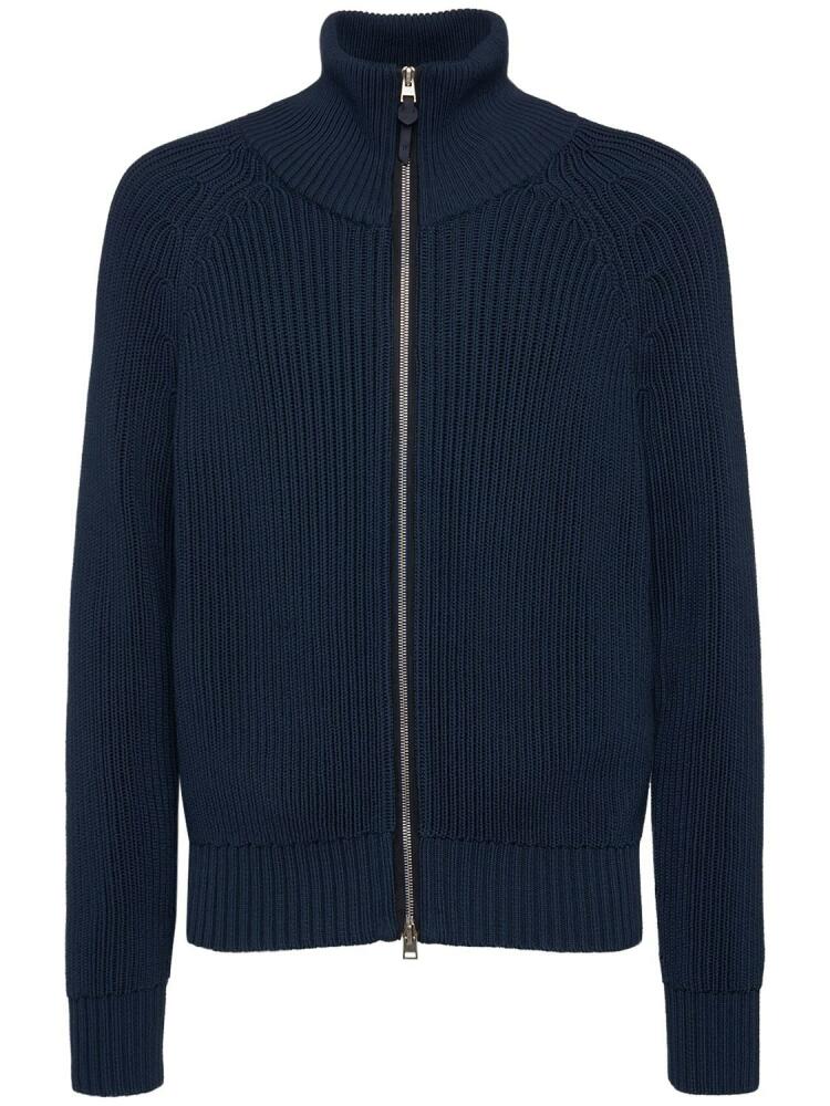 TOM FORD Cotton & Silk Zipped Cardigan Cover