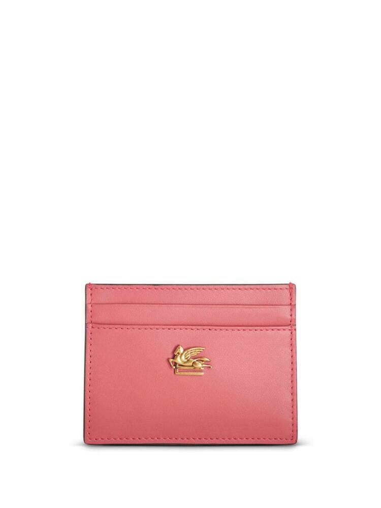 ETRO Pegaso leather cardholder - Pink Cover