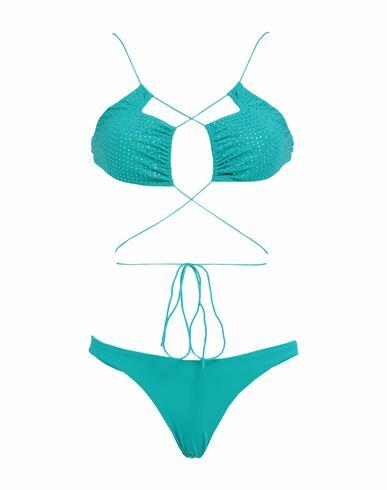 Amazuìn Woman Bikini Deep jade Polyamide, Elastane Cover