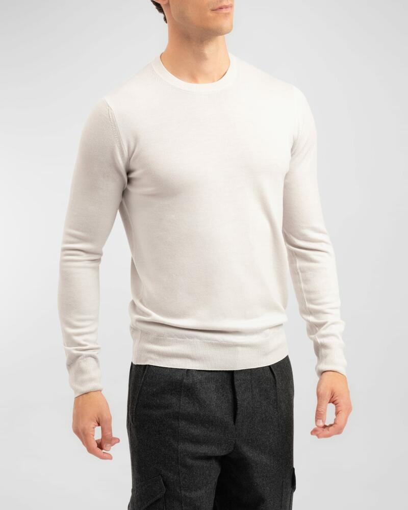 Boglioli Men's Garment-Dyed Wool Sweater Cover