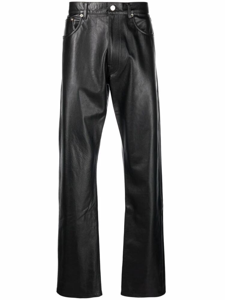 VTMNTS straight-leg leather trousers - Black Cover