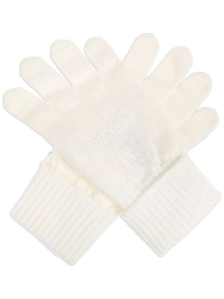 Versace ribbed wool gloves - Neutrals Cover