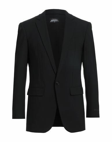 Dsquared2 Man Blazer Black Virgin Wool, Elastane Cover