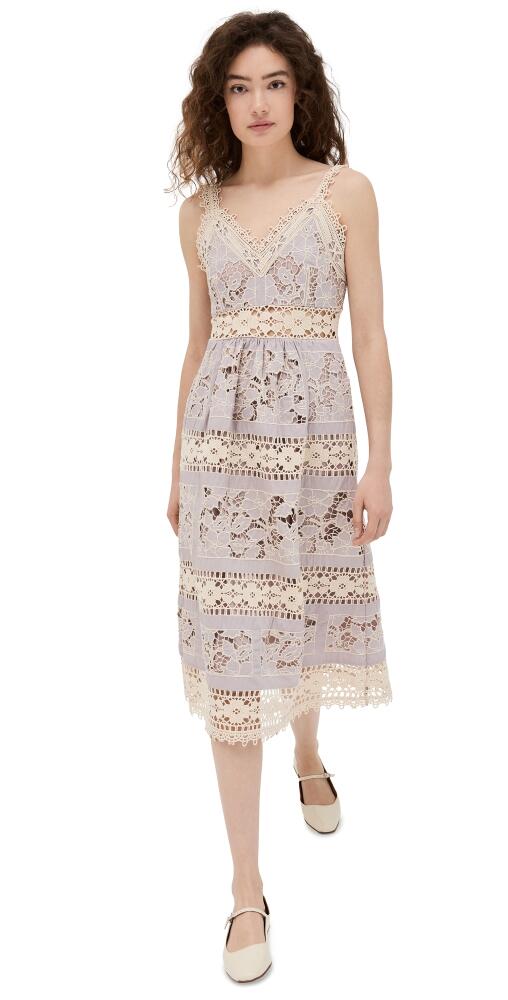 Sea Joah Embroidery Sleeveless Midi Dress Lilac Cover