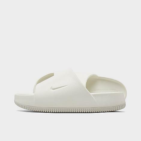 Nike Women's Calm Slide Sandals in White/Sail Cover