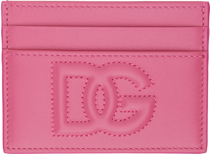 Dolce&Gabbana Pink Embossed Card Holder Cover