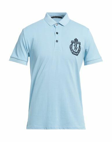 Billionaire Man Polo shirt Sky blue Cotton Cover