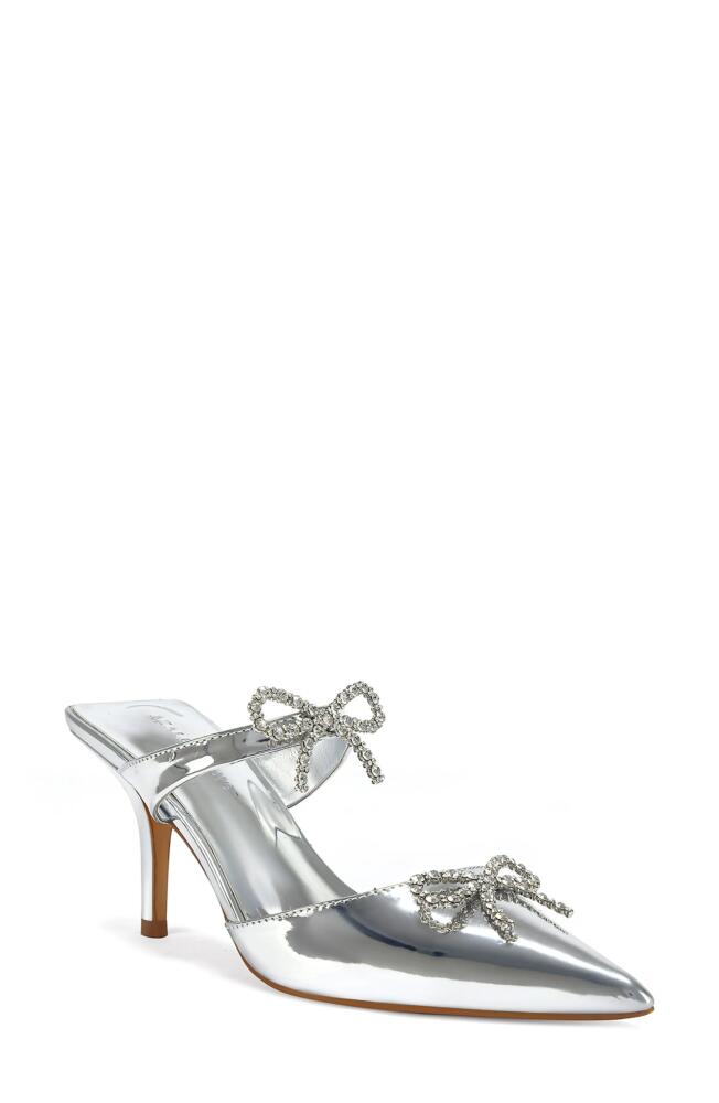 AZALEA WANG Pointed Toe Mule in Silver Cover