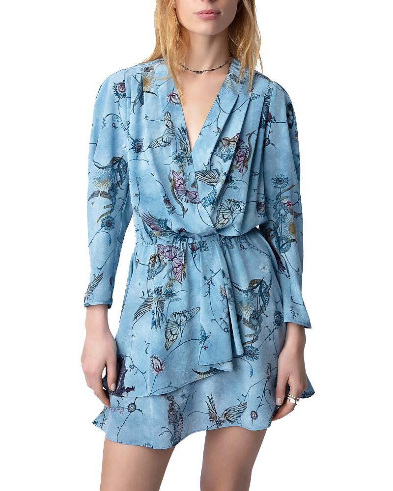 Zadig & Voltaire Rogers Silk Butterfly Print Dress Cover