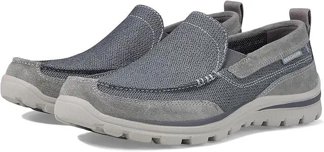 SKECHERS Relaxed Fit Superior - Milford (Charcoal/Gray) Men's Slip on Shoes Cover