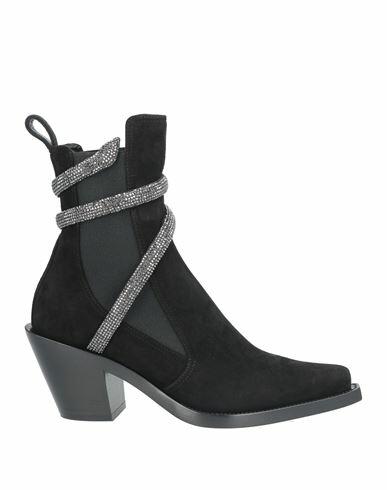 Rene' Caovilla Woman Ankle boots Black Leather Cover