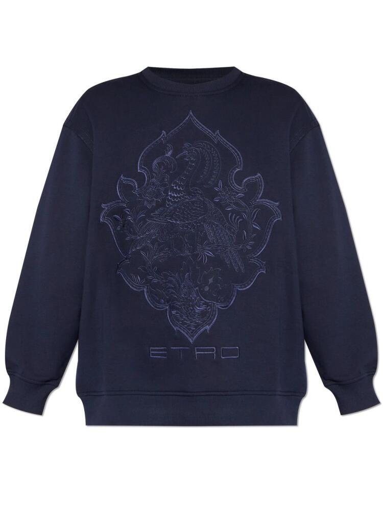 ETRO logo-embroidered sweatshirt - Blue Cover