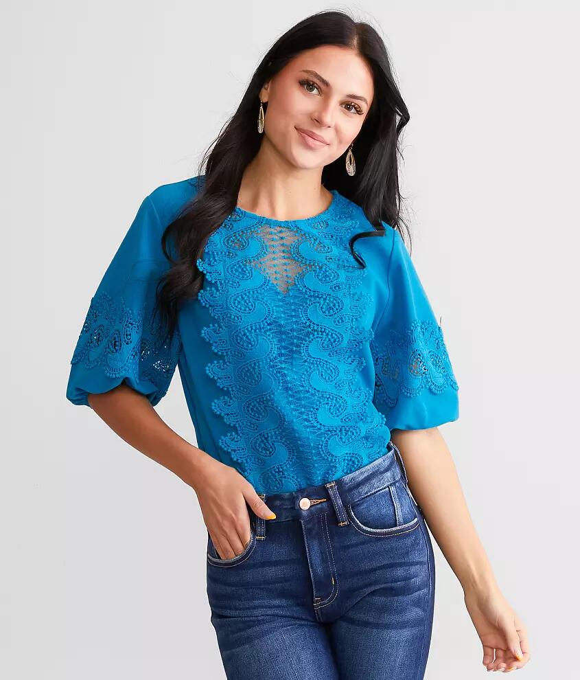 A. Peach Crochet Overlay Top Cover