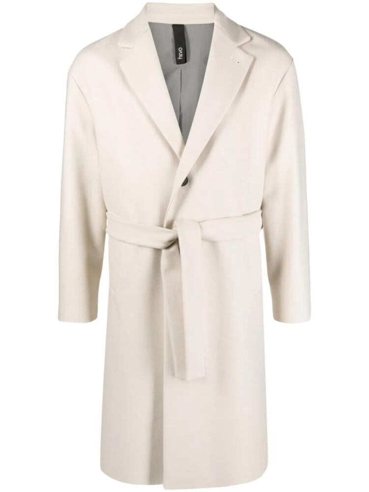 Hevo Cisternino belted maxi coat - White Cover