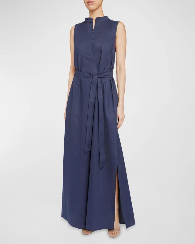 Santorelli Lucy Sleeveless Side-Slit Maxi Shirtdress Cover