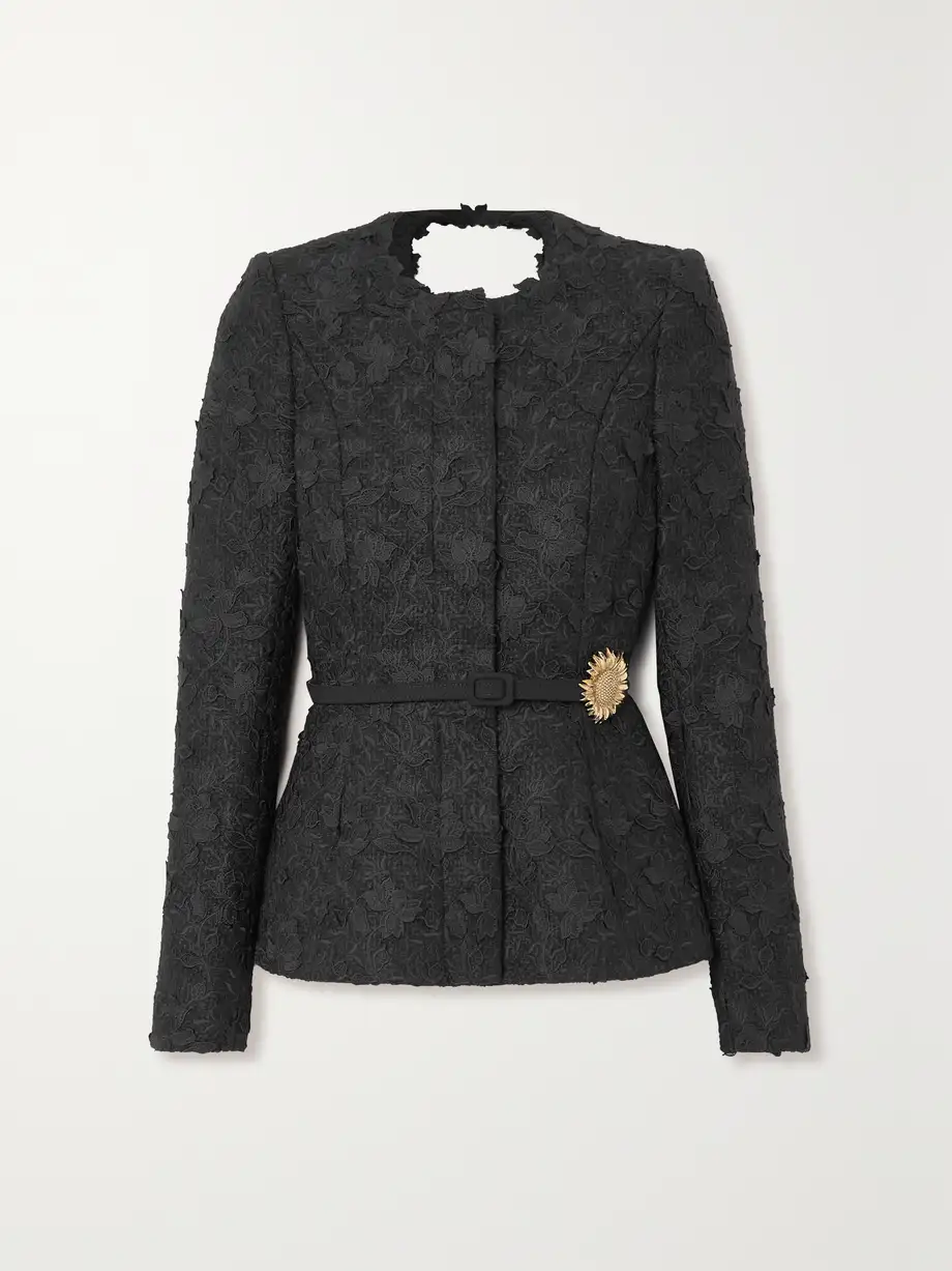 Oscar de la Renta - Embellished Lace Jacket - Black Cover