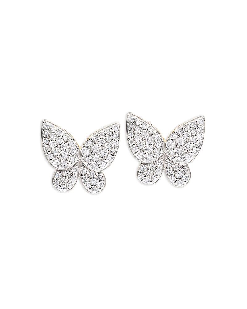 Phillips House Rhodium & 14K Yellow Gold Symphony Diamond Butterfly Stud Earrings Cover