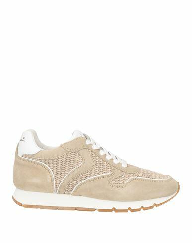 Voile Blanche Woman Sneakers Sand Leather, Natural raffia Cover