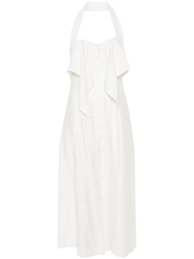 Cult Gaia halterneck textured maxi dress - White Cover