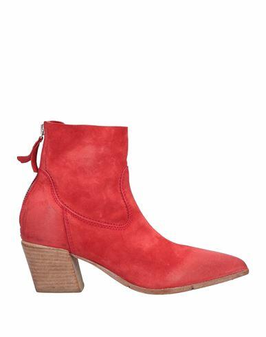 Moma Woman Ankle boots Red Leather Cover