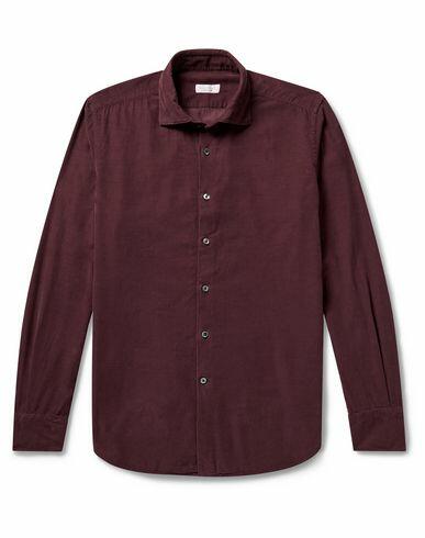 Glanshirt Man Shirt Burgundy Size 15 ¾ Cotton Cover