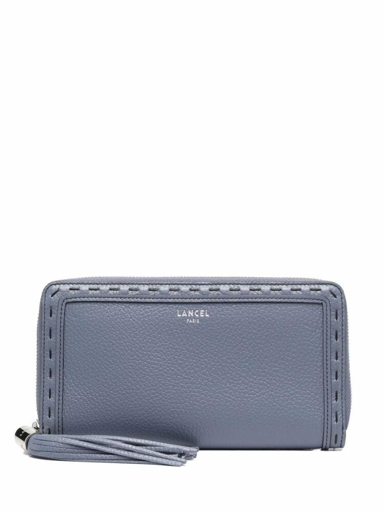 Lancel leather top-zip purse - Blue Cover