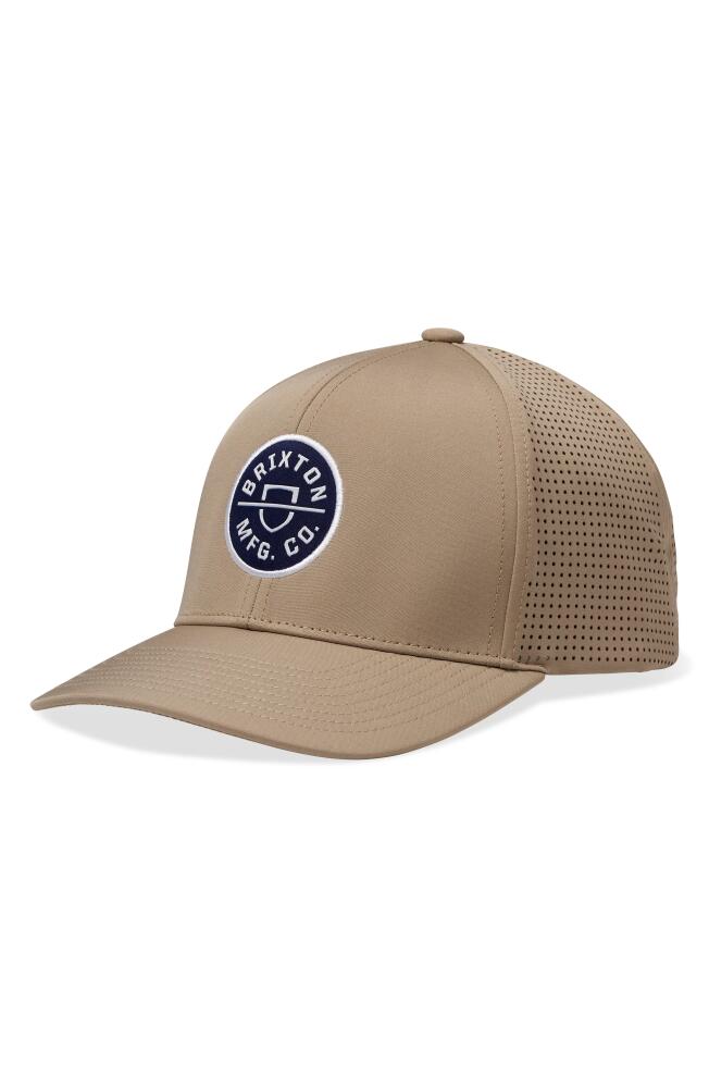 Brixton Crest x MP Snapback Baseball Cap in Light Khaki Cover